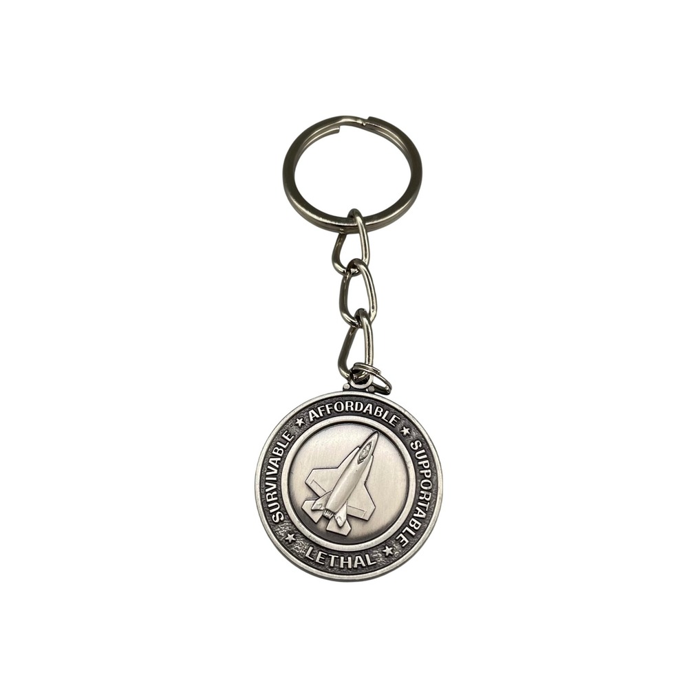 Lockheed Martin F-35 Lightning II JSF Keychain Military Aviation Fighter Jet Fob